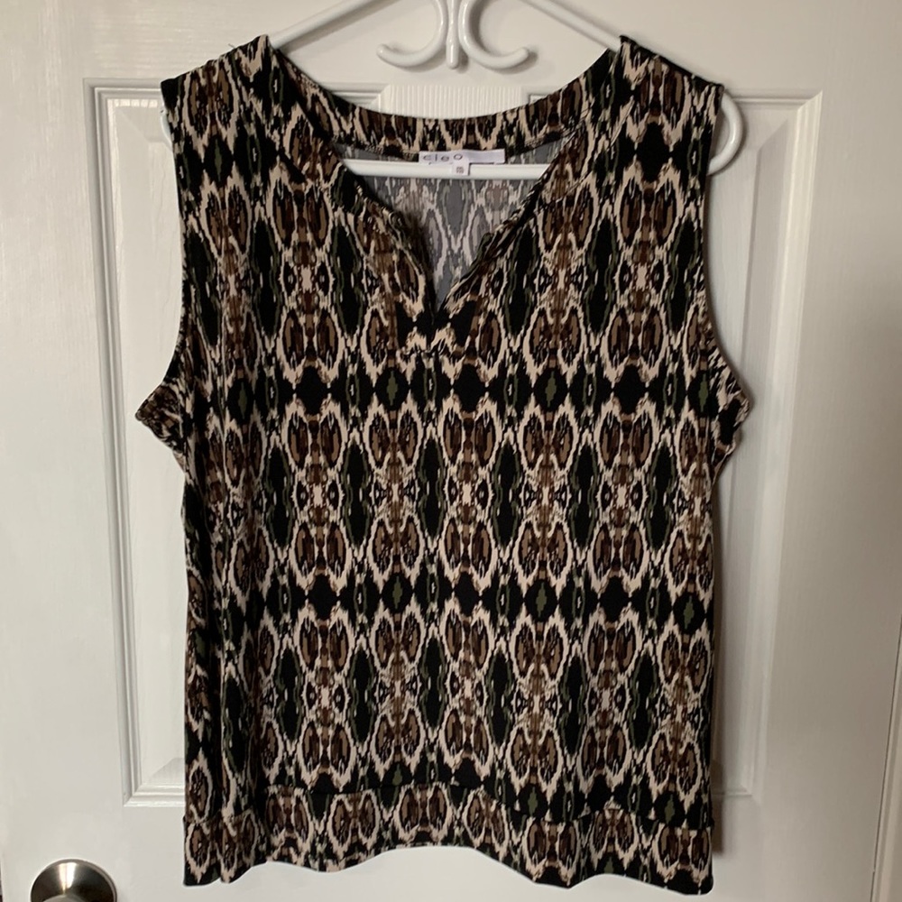 Print tank blouse